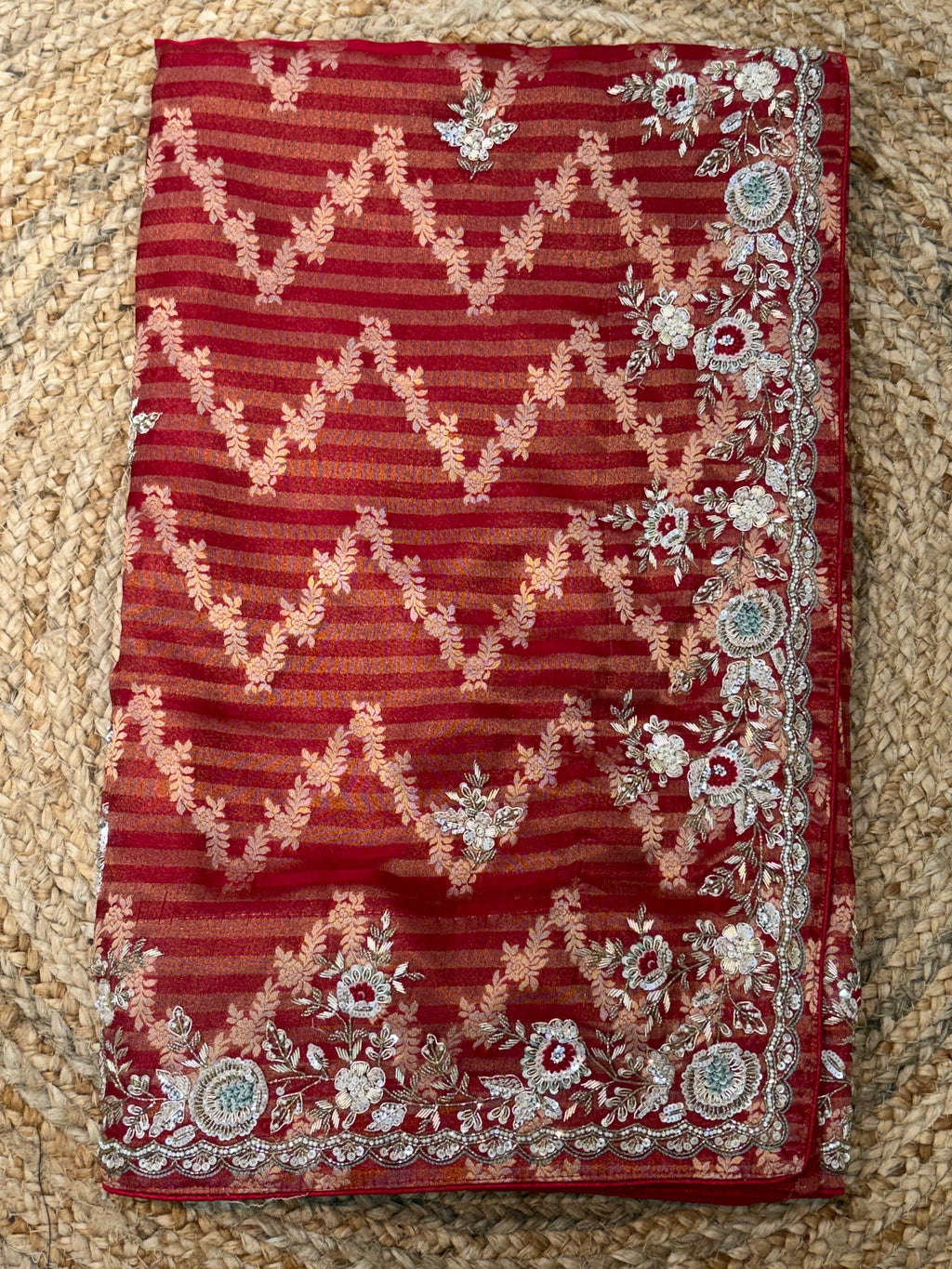 Pure Banarasi Silk Red Saree