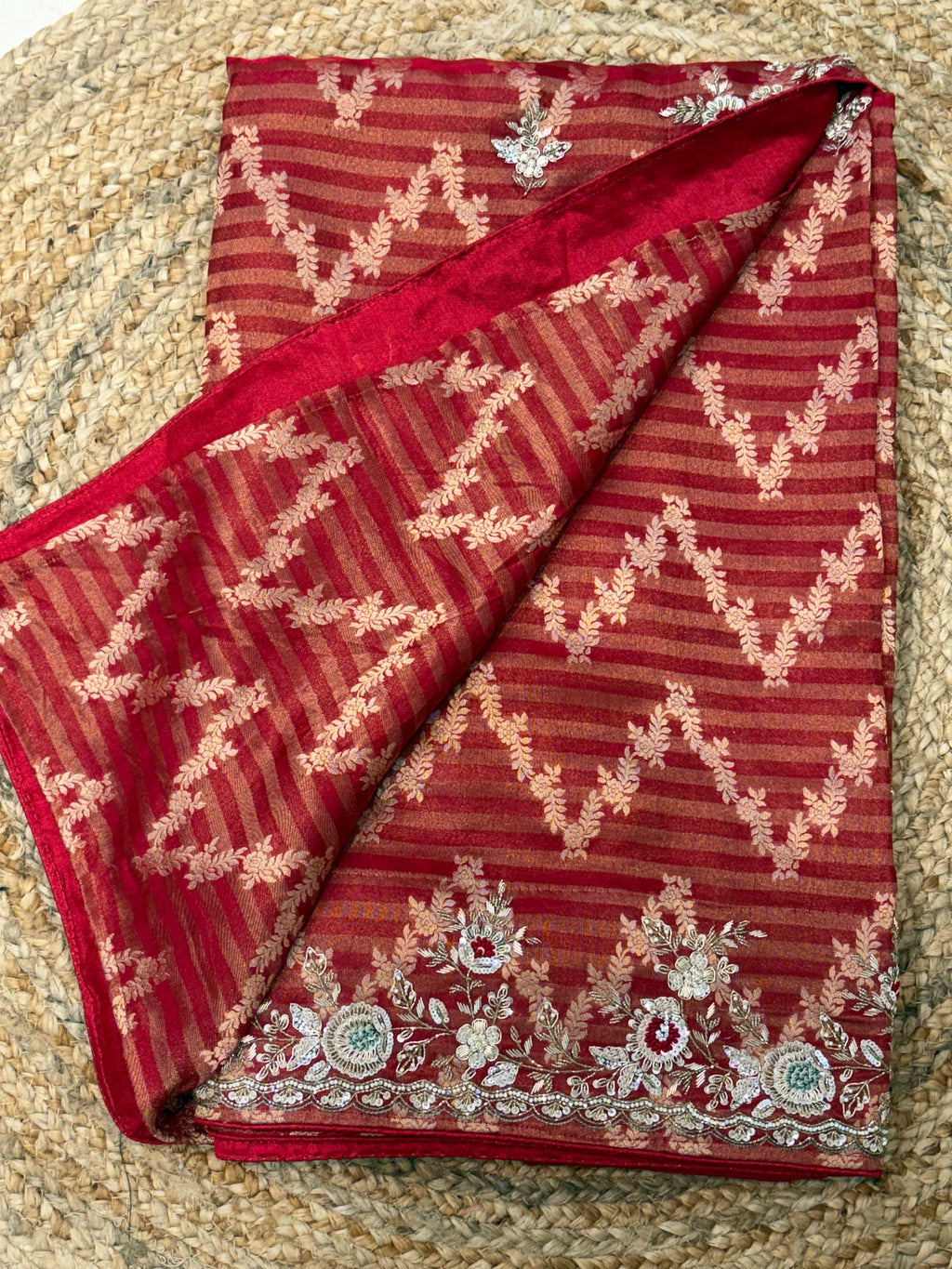 Pure Banarasi Silk Red Saree
