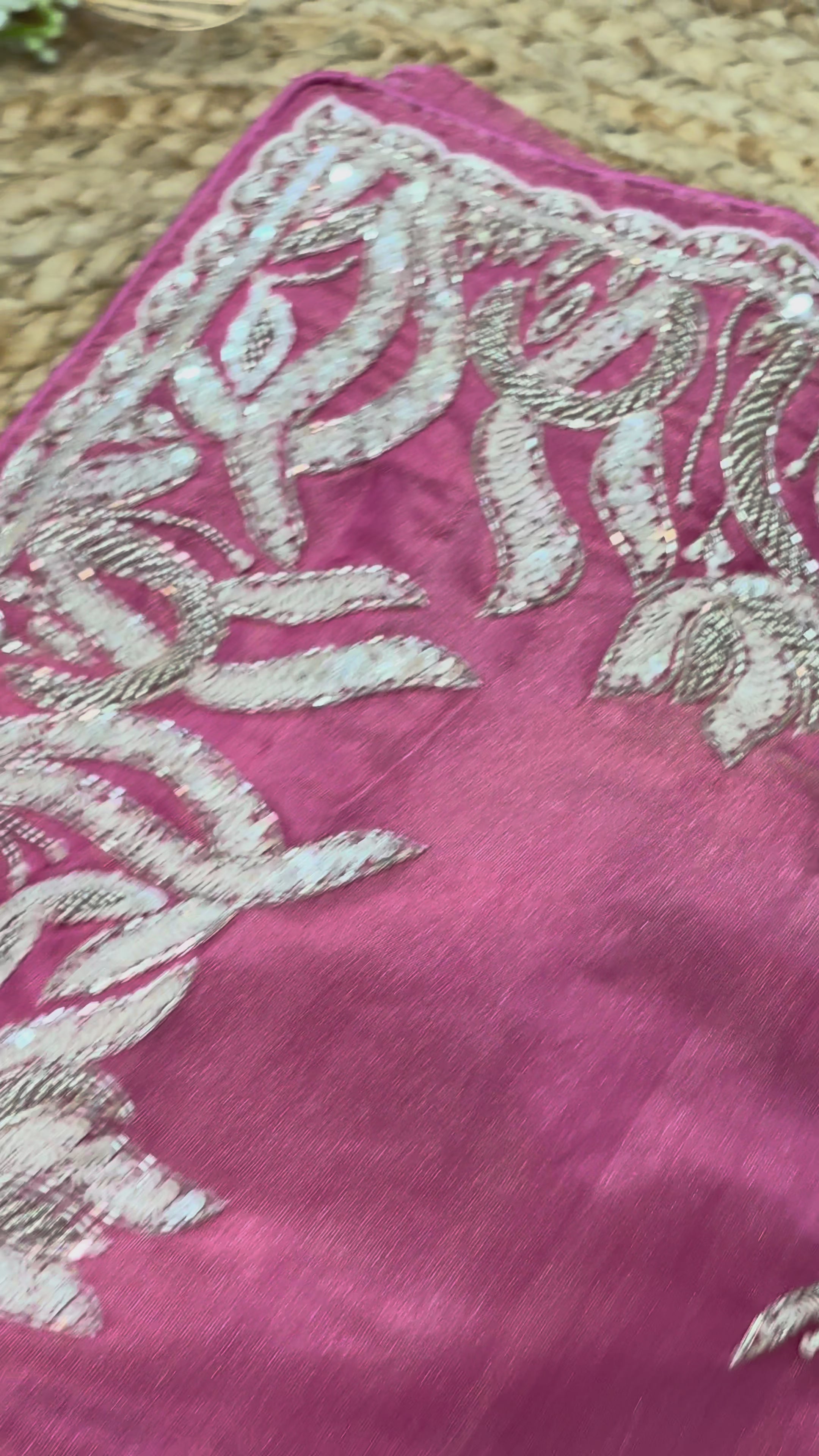 Pure Tissue Pink Saree
