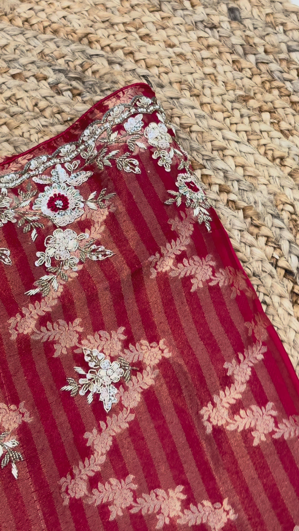 Pure Banarasi Silk Red Saree